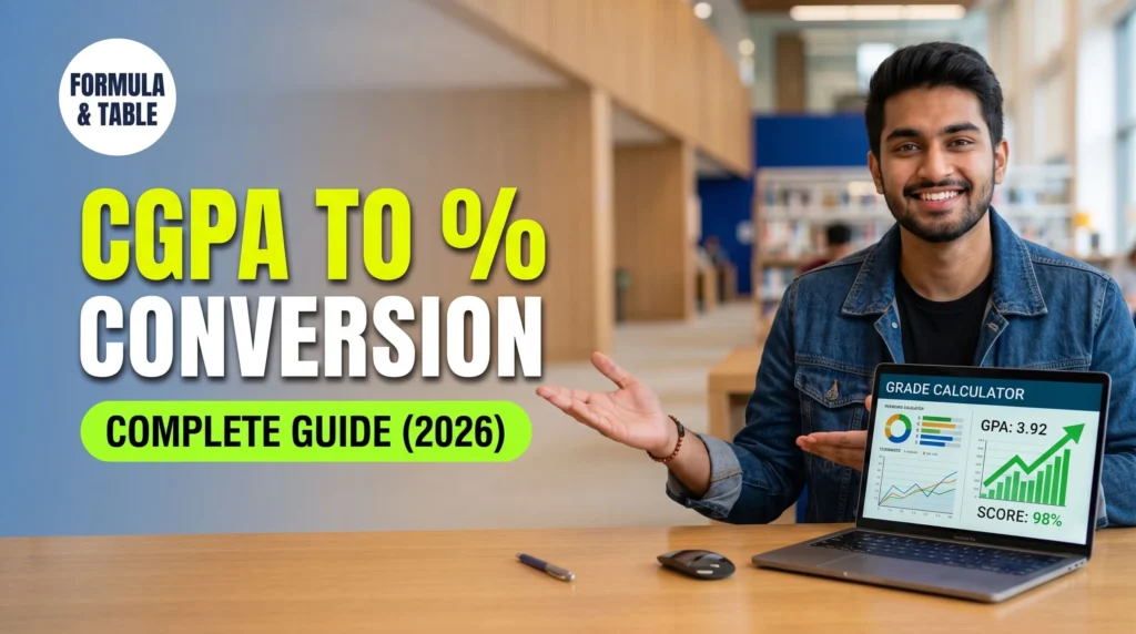 CGPA to Percentage Conversion: Formula, Table & Free Calculator (2026)